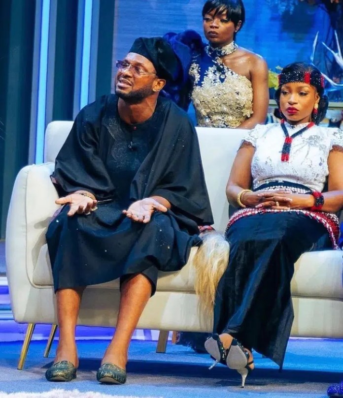 “Cross ballet shoe don go cross of cavalry”- BBNaija’s Cross becomes an instant meme over his outfit to the reunion