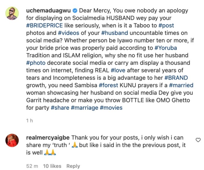 No Room For 3rd Wife – Uche Maduagwu Drums Support For Mercy Aigbe After Her Messy Fight With Lara Olukotun; She Reacts