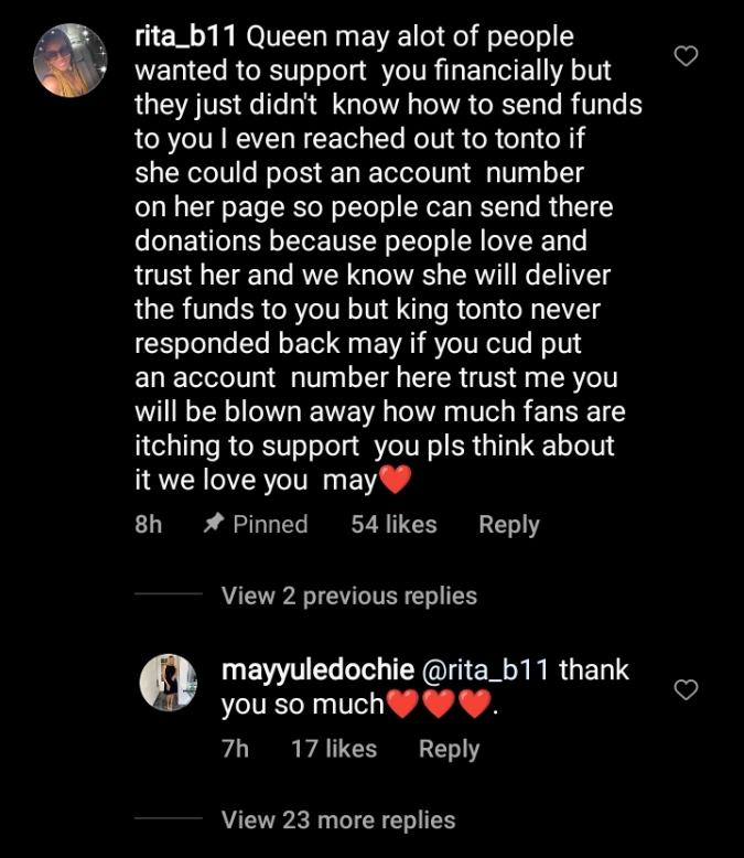 Yul Edochie, First Wife, May Reacts As Fans Suggest Raising Funds For Her Via Tonto Dikeh’s Account Number