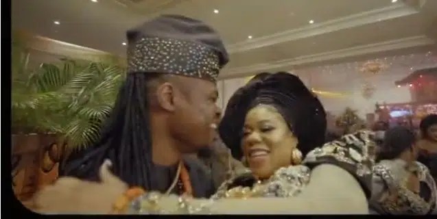Toyin Lawani finally unveils husband’s face to the world as they mark first anniversary [Video]