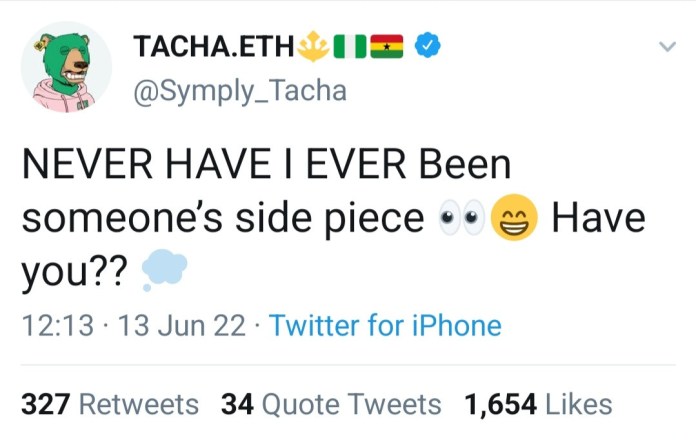 “I Have Never Been A Sidechic”- Tacha Says