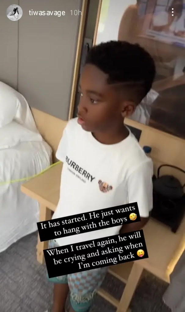 Tiwa Savage cries out as son, Jamil completely ignores her after reuniting with him for the first time in 3months [Video]