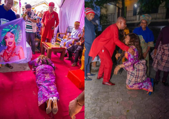 “If Dino melaye can become a Senator”-Reactions as Tonto Dikeh seeks and receives blessings as she embarks on her political journey