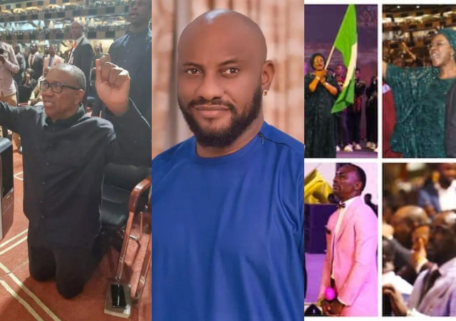 “Pray for Nigeria” – Yul Edochie to Nigerians following Peter Obi, Gov Udom, Enenche’s joint prayer session [Video]