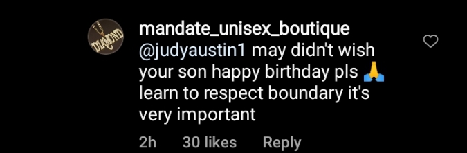 “Nah the confidence shaa, know your boundaries auntie”-Backlash Trails Judy Austin’s Birthday Message To May’s Son