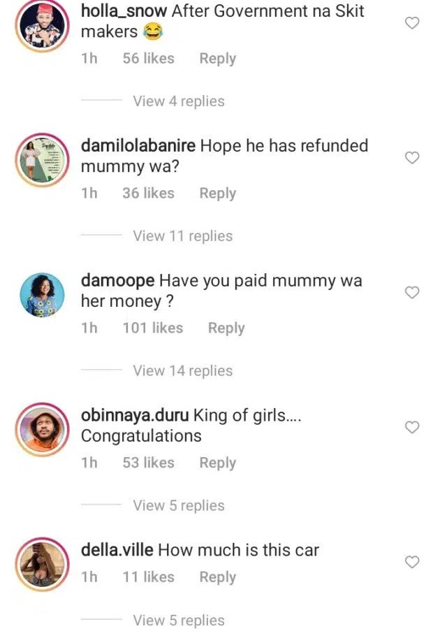 “After Government na Skit makers, Sha pay mummy wa her 4M”-Reactions as Isbae U acquires new Benz worth millions [Video]