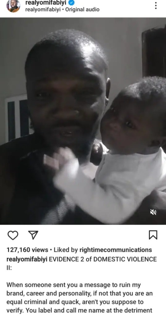 I regret the day I met you – Grace Jimoh slams Yomi Fabiyi’s for revealing their child’s face