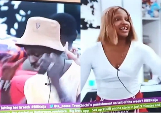 #BBNaija: Eloswag lashes out after Chomzy teased him for kissing Phyna [Video]