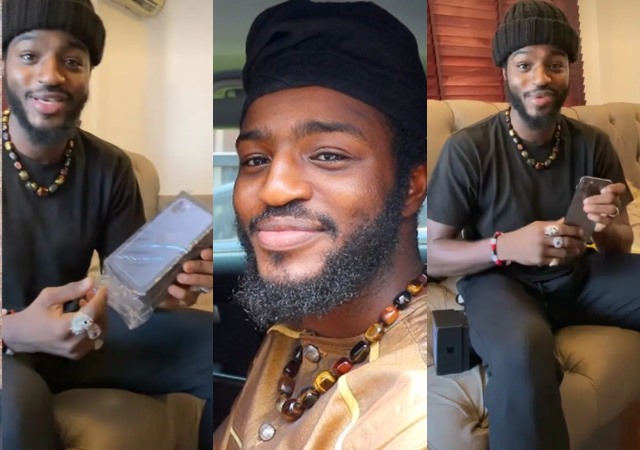 #BBNaija: Khalid excited as anonymous fan surprises him with an iPhone 11 Pro Max [Video]