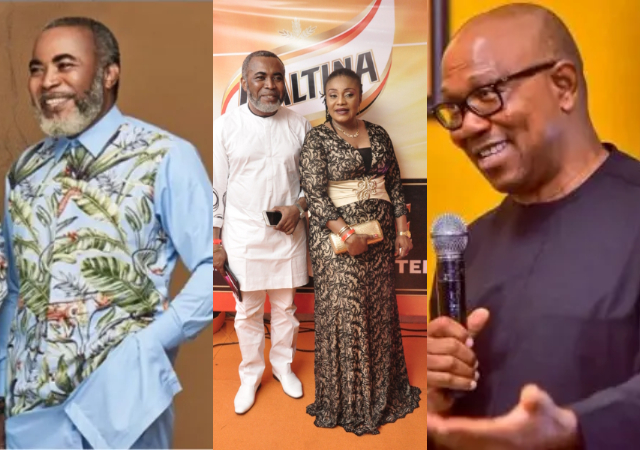Drama as Zack Orji’s Wife Ngozi Declares Self ‘OBIdient’ hours after drummed he support for Tinubu