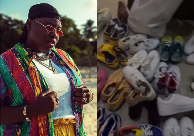 Fans reacts as Teni gifts 43 pairs of her sneakers to fans