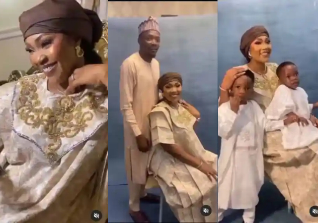 Footballer Ahmed Musa recreates beautiful moments with his second wife and children