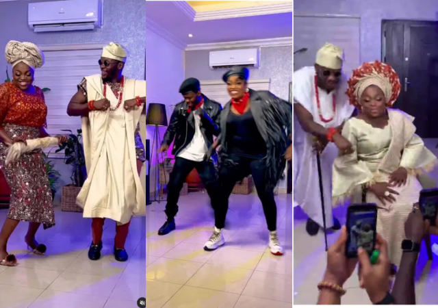 “Have you quickly replaced JJC?”- Fans queries as Funke Akindele features another Man in 45th birthday dance video