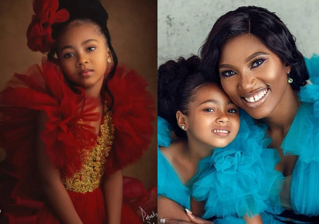 “I am not sure why God trusted me” -Ufuoma McDermott celebrates daughter’s 7th birthday in a sweet way