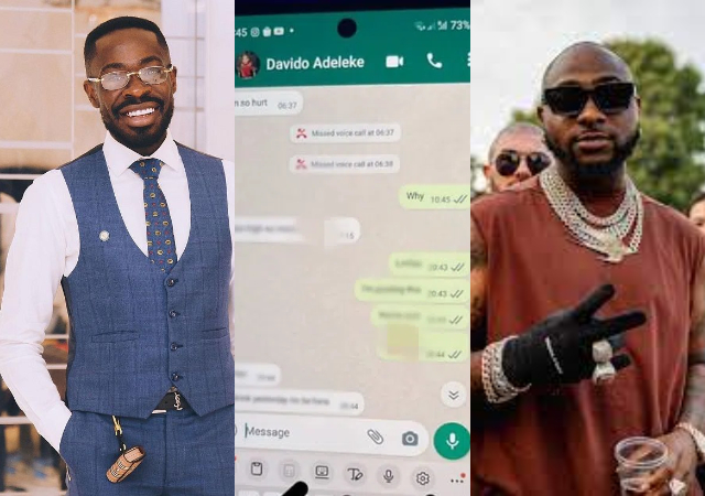 “I must expose you” – Davido’s lawyer, Bobo Ajudua leaks chat with singer