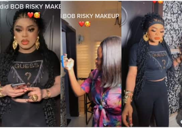 “I saw something on his hands, when the filter shift”- Reactions as Make-up artist shares rare video of Bobrisky