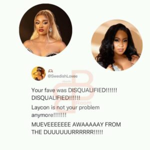 Old Tweet of Beauty Etsanyi Tukura reportedly m0ck!ng Erica during her BBNaija disqualification in 2020 surface online
