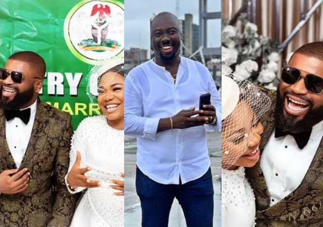 “My people”-Obi Cubana reacts to court wedding photos of  Mercy Chinwo and her husband, Blessed