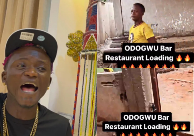 Odogwu bar! Controversial Singer, Portable begins construction of restaurant and bar
