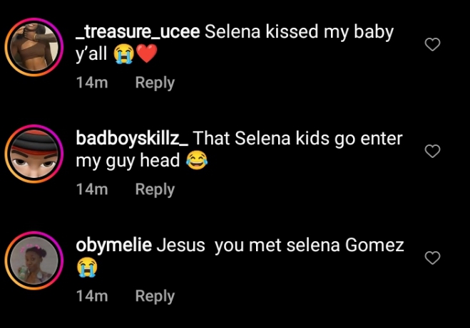 “Why is Selena kissing him anyhow?”- Reactions as US singer Selena Gomez kisses Rema backstage [Video]