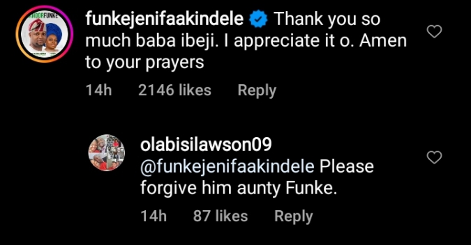 “Put the devil to shame and forgive”- Reactions trail Funke Akindele’s response to JJC Skillz’s birthday message