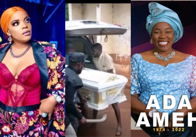 Seeing your dead body in that box is hard for me – Empress Njamah breaks down in tears after watching Ada Ameh’s corpse