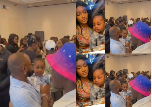 Singer Davido Spotted In Public For The First Time With His Fourth Child, Dawson [Video]
