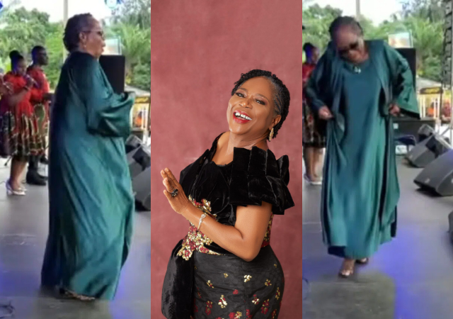 “The legendary Queen” – Uche Ebere, Ngozi Nwosu, others heaps praise on Onyeka Onwenu as she shows off her dance moves [Video]