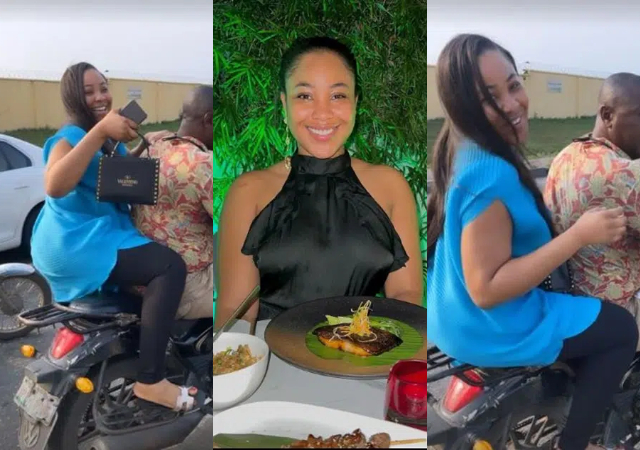 “Why didn’t she run as per super commando advert”- Reactions as Erica mounts bike to catch up with flight amid Lagos traffic [Video]