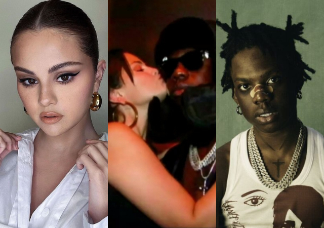 “Why is Selena kissing him anyhow?”- Reactions as US singer Selena Gomez kisses Rema  backstage [Video]
