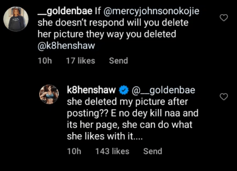 “She deleted my picture after posting??E no dey kill naa” Kate Henshaw drags Judy Austin over birthday message to Mercy Johnson