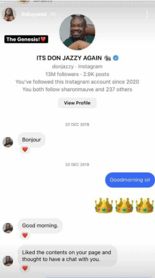 Bayanni, Don Jazzy’s latest signee, shares chat with producer