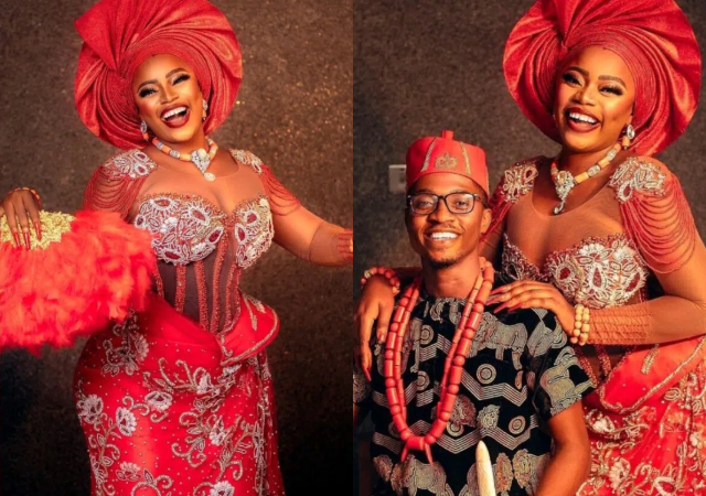 ‘Congratulations to my husband and I’ – Skit maker Ashmusy writes as she shares wedding photos
