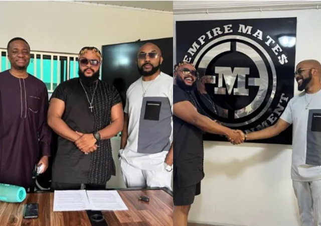 “Banky’s about to mould a new Wizkid”- Reactions as Whitemoney Signs Management Deal With Banky W’s EME [Photos]