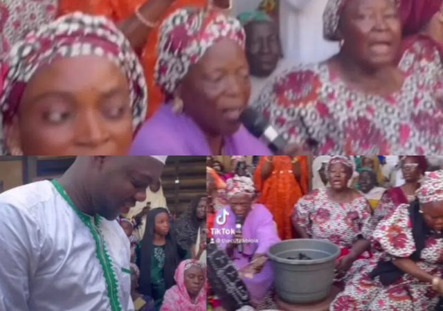 Cute Abiola sparks reactions as he holds 8 days Fidau prayer for late Queen Elizabeth [Video]