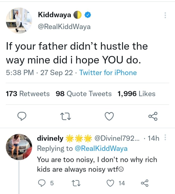 “If your father didn’t hustle as mine did….”- BBNaija’s Kiddwaya stirs controversy with his advice to Nigerian youths