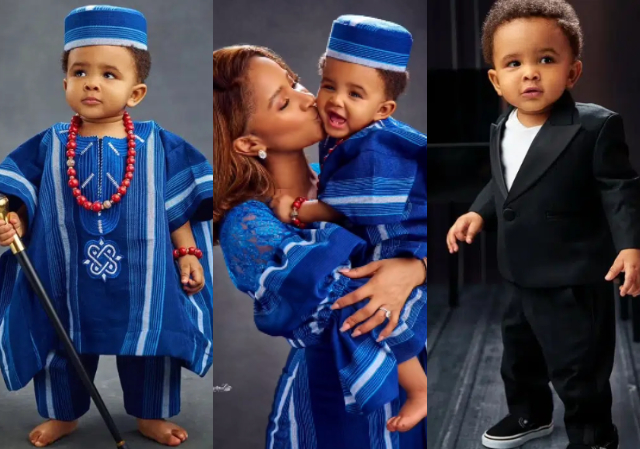 “My baby had our baby”- Banky W and wife leaves many drooling as they finally reveals son, Zaiah’s face [Photos]