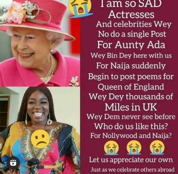 They’re mourning Queen Elizabeth but never mourned Ada Ameh- Uche Maduagwu slams colleagues