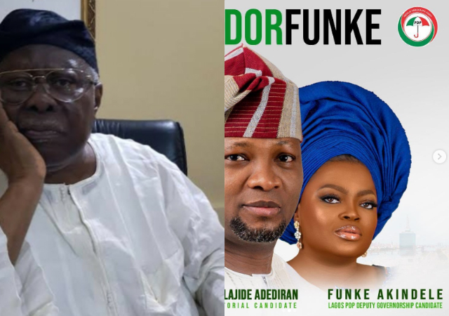 PDP crisis: Funke Akindele’s political ambition in jeopardy as Bode George digs up Jandor’s ‘sin’