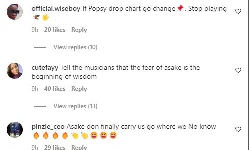 Netizens react as Asake’s songs take up first twelve spots on top 100 chart