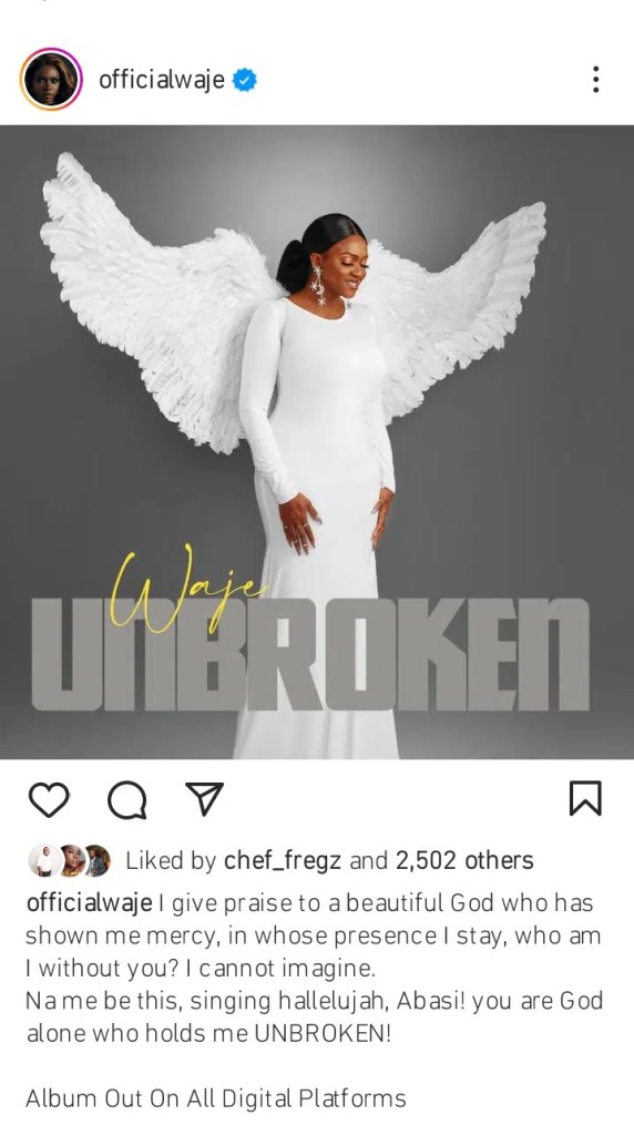 Congratulations pour in for singer, Waje as she celebrates 42nd birthday with new project