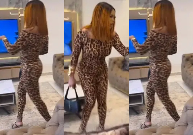 “Wey the yansh wey we been dey wiggle on the gram few days ago?” – New video of Bobrisky on jumpsuit sparks reactions