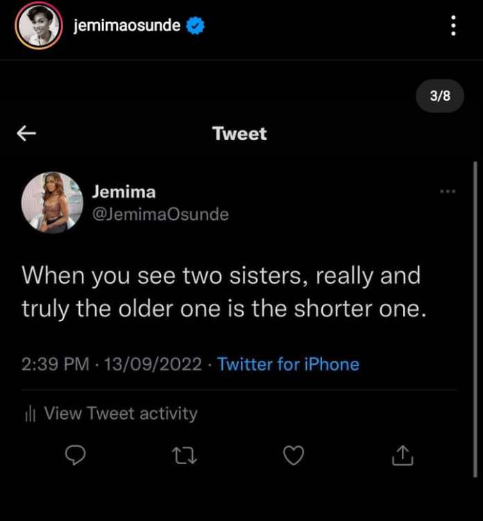 “Edo babes and wickedness” – Jemima Osunde tackles Adesua Etomi as they engage in online banter, Banky W reacts