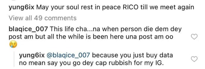 Rapper Yung6ix attacks troll who slammed him for only posting Rico when he’s dead