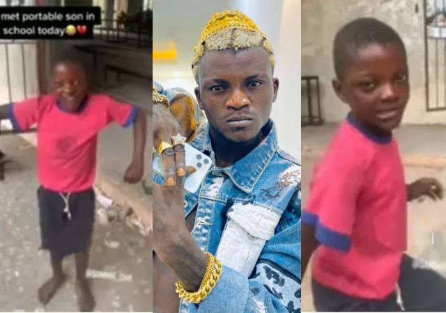 Are they taking care of him at all – Netizens react as man shares video of Portable’s son in school