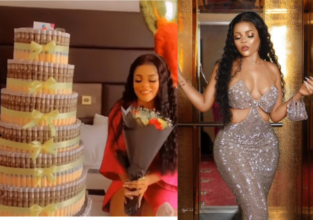 BBNaija’s Chichi Receives Money Cake, Flowers And Other Gifts From A Special Fan [Video]