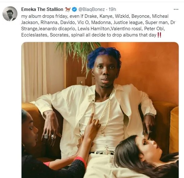 Wizkid replies Blaqbonez for tackling him over his decision to release a new track on his new album date