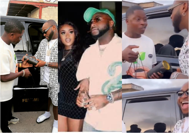 “Chioma waist don finish”-Reactions as Davido takes delivery of s3xual enhancement product [Video]