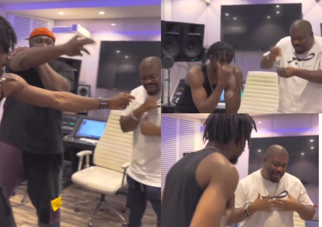 Don Jazzy shares funny studio session with signee, Johnny Drille and Dj Big N (video)