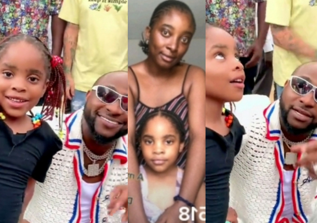 Excited Mum causes stir over her reaction after Davido invited her daughter to take photos with him [Video]